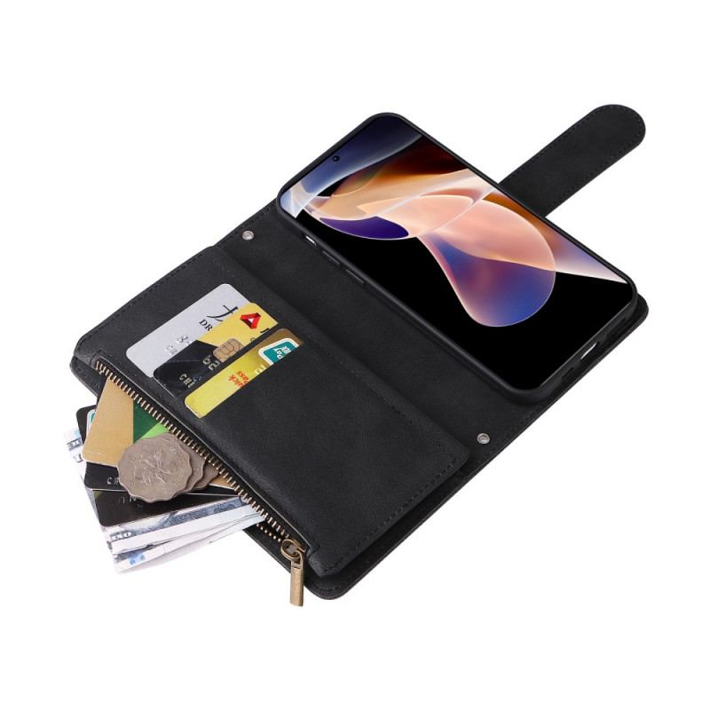 Capa Flip Para Xiaomi Redmi Note 11 Pro Plus 5G Porta-moedas Multifuncional