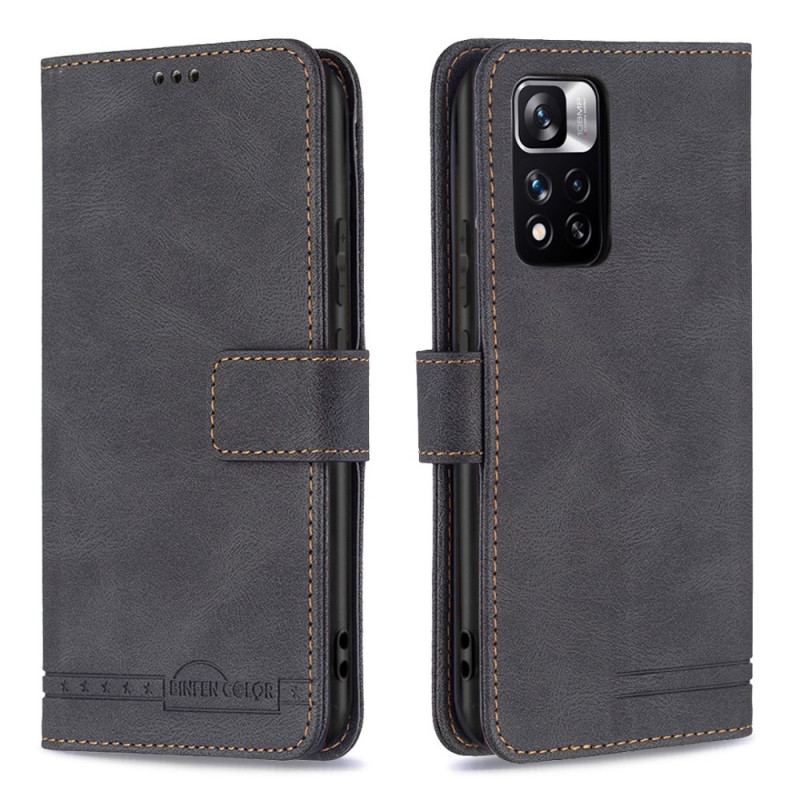 Capa Flip Para Xiaomi Redmi Note 11 Pro Plus 5G Rfid Binfen Cor