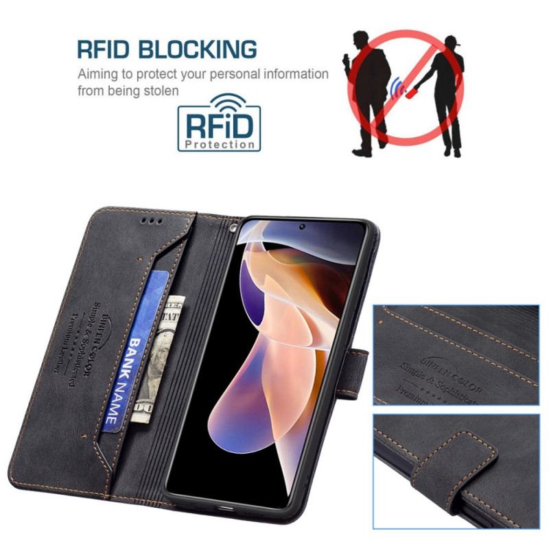 Capa Flip Para Xiaomi Redmi Note 11 Pro Plus 5G Rfid Binfen Cor