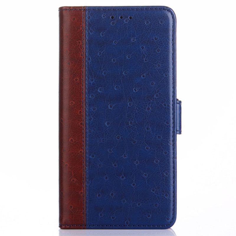 Capa Flip Para Xiaomi Redmi Note 11 Pro Plus 5G Textura De Pele De Avestruz