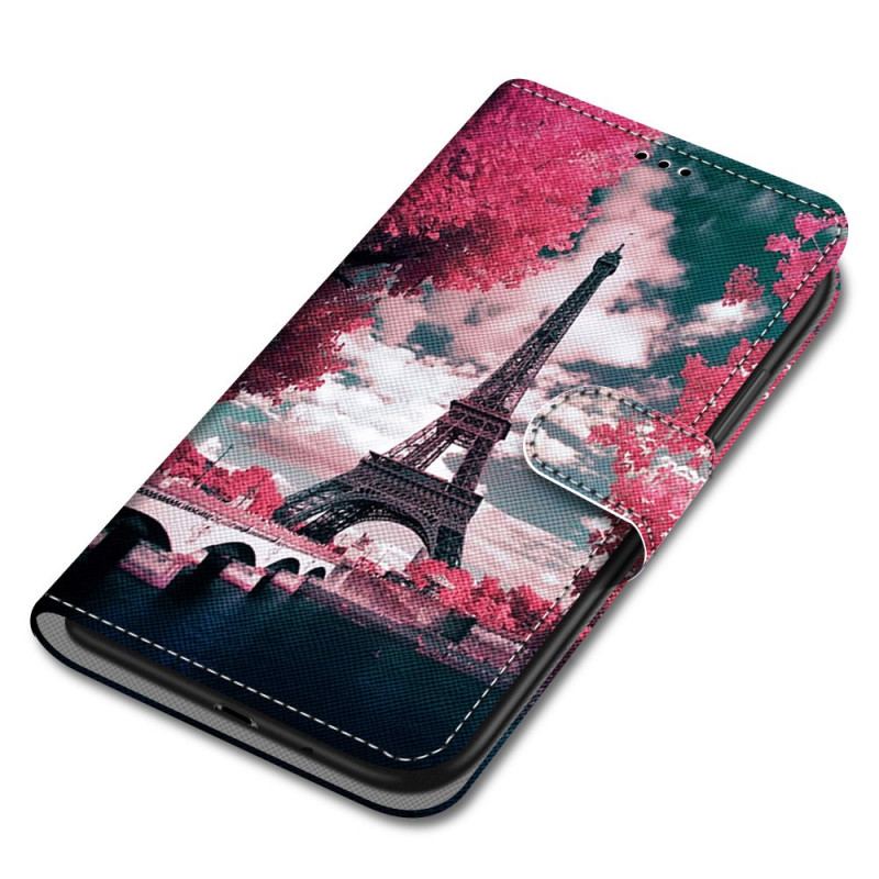 Capa Flip Para Xiaomi Redmi Note 11 Pro Plus 5G Torre Eiffel