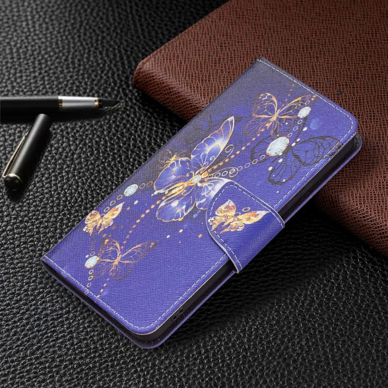 Capa Folio Para Xiaomi Redmi Note 11 Pro Plus 5G Borboletas Da Noite