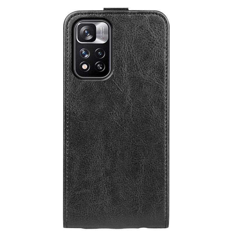 Capa Folio Para Xiaomi Redmi Note 11 Pro Plus 5G Flip Efeito De Couro Com Aba Vertical