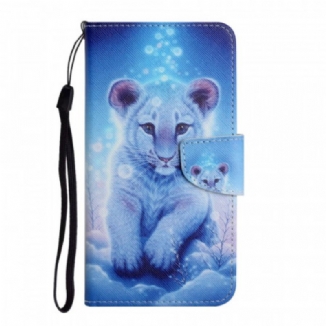 Capa Folio Para Xiaomi Redmi Note 11 Pro Plus 5G Tigre De Neve