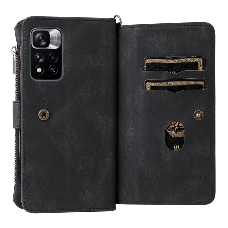 Capa Folio Para Xiaomi Redmi Note 11 Pro Plus 5G Vintage Multifuncional