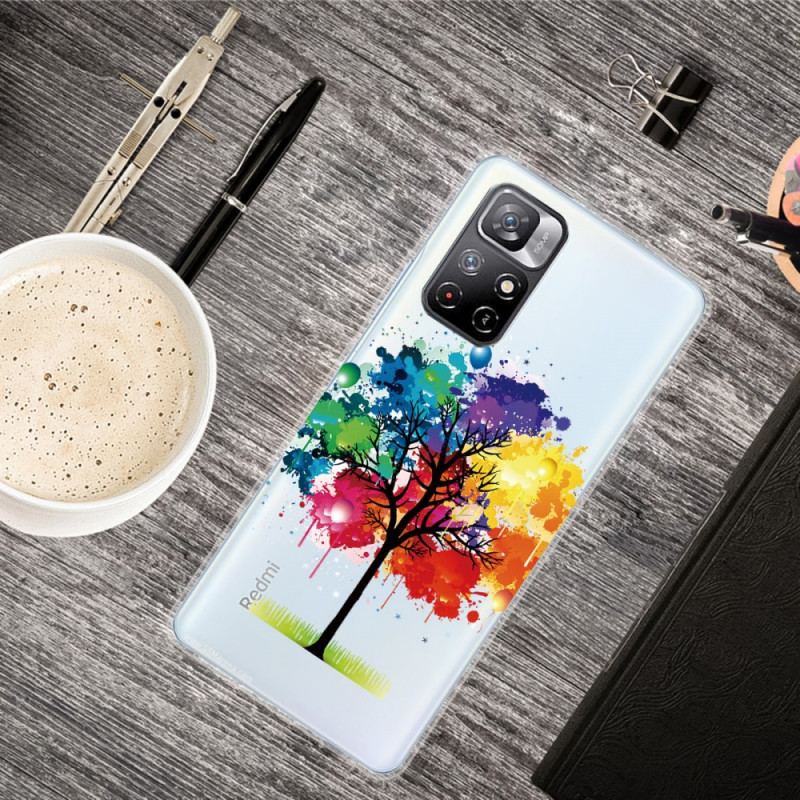 Capa Para Xiaomi Redmi Note 11 Pro Plus 5G Árvore Aquarela Perfeita