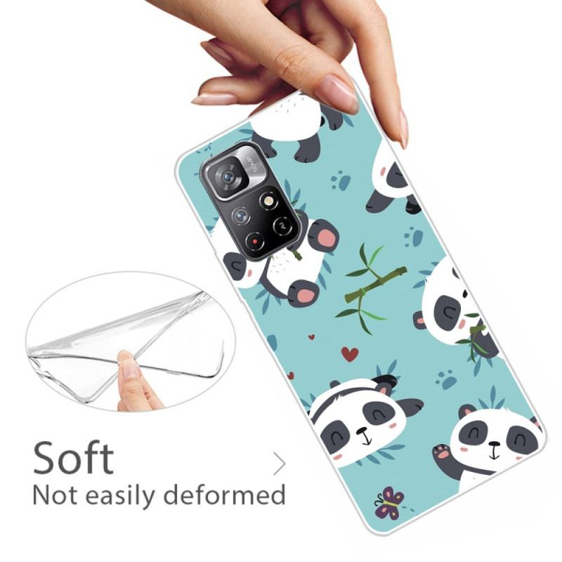 Capa Para Xiaomi Redmi Note 11 Pro Plus 5G Bando De Pandas De Silicone