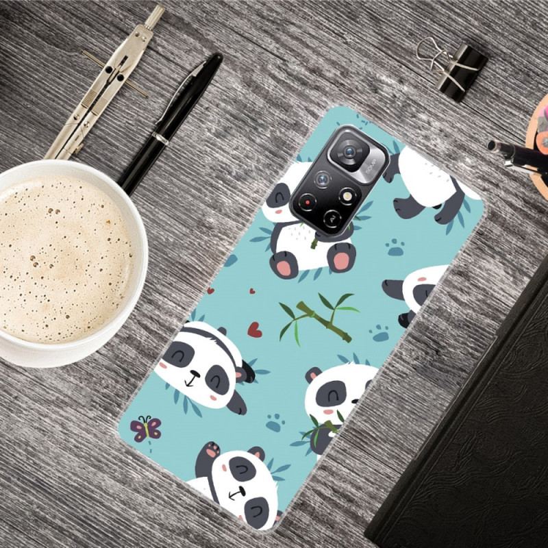 Capa Para Xiaomi Redmi Note 11 Pro Plus 5G Bando De Pandas De Silicone