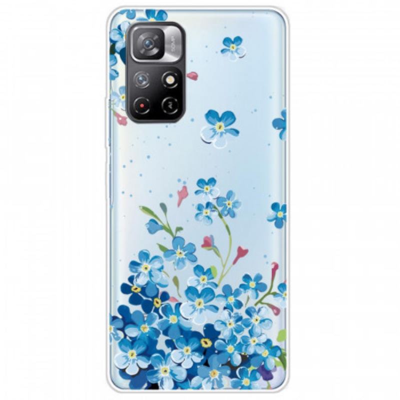 Capa Para Xiaomi Redmi Note 11 Pro Plus 5G Buquê De Flores Azuis