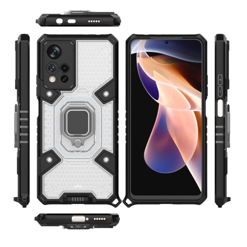 Capa Para Xiaomi Redmi Note 11 Pro Plus 5G Favo De Mel Com Anel