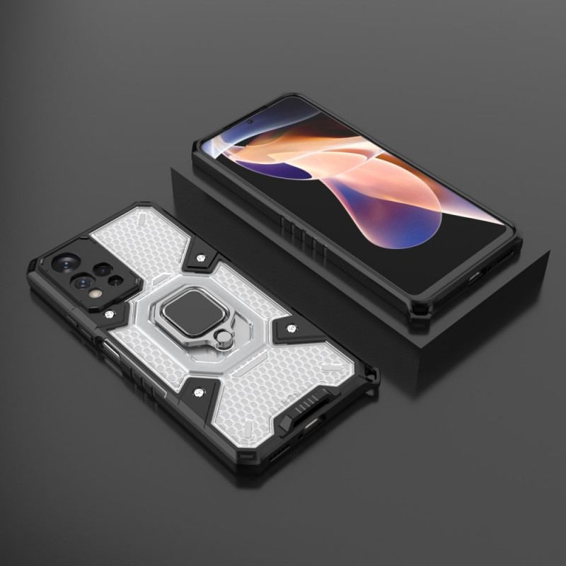 Capa Para Xiaomi Redmi Note 11 Pro Plus 5G Favo De Mel Com Anel