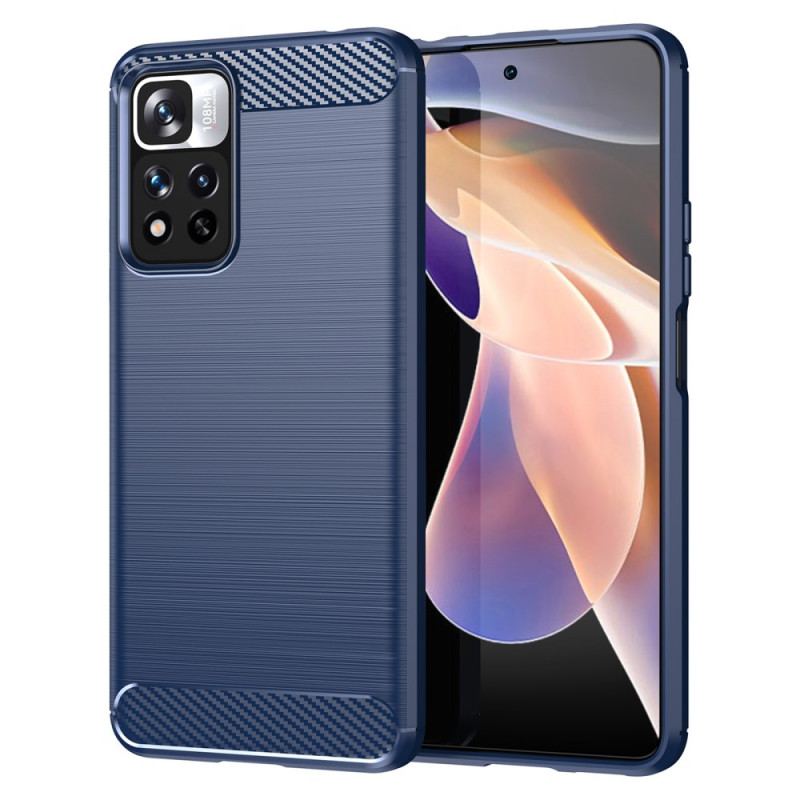 Capa Para Xiaomi Redmi Note 11 Pro Plus 5G Fibra De Carbono Escovada