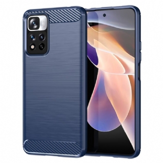 Capa Para Xiaomi Redmi Note 11 Pro Plus 5G Fibra De Carbono Escovada