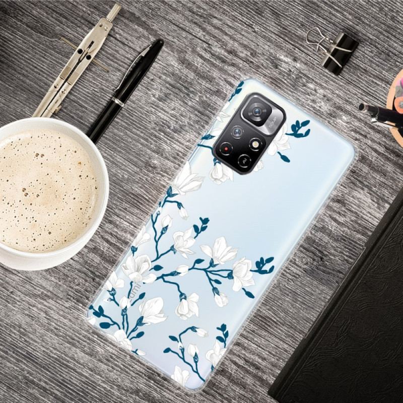 Capa Para Xiaomi Redmi Note 11 Pro Plus 5G Flores Brancas