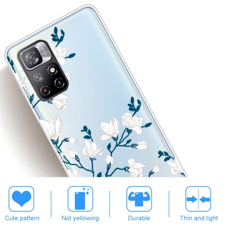 Capa Para Xiaomi Redmi Note 11 Pro Plus 5G Flores Brancas