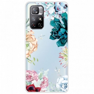 Capa Para Xiaomi Redmi Note 11 Pro Plus 5G Flores Em Aquarela Sem Costura