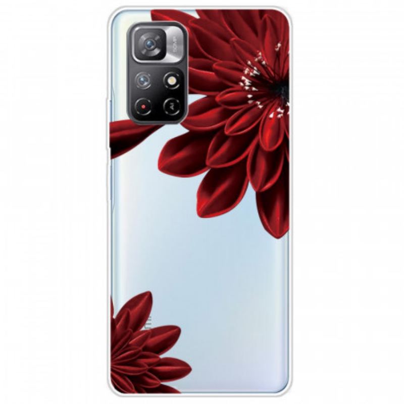 Capa Para Xiaomi Redmi Note 11 Pro Plus 5G Flores Vermelhas