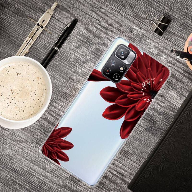 Capa Para Xiaomi Redmi Note 11 Pro Plus 5G Flores Vermelhas