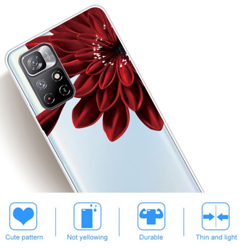 Capa Para Xiaomi Redmi Note 11 Pro Plus 5G Flores Vermelhas