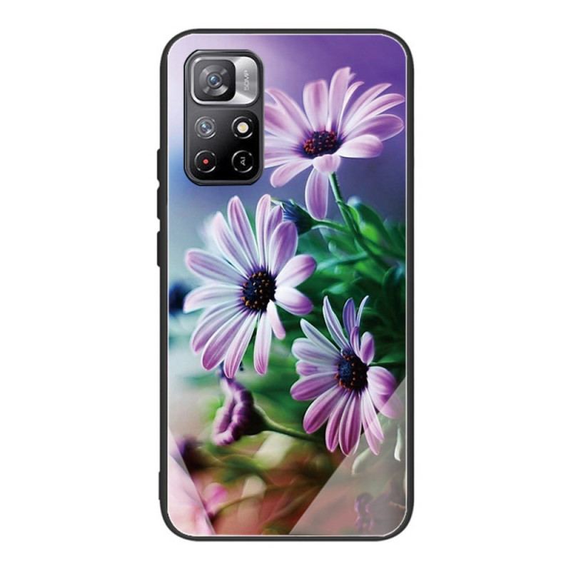 Capa Para Xiaomi Redmi Note 11 Pro Plus 5G Flores De Vidro Temperado