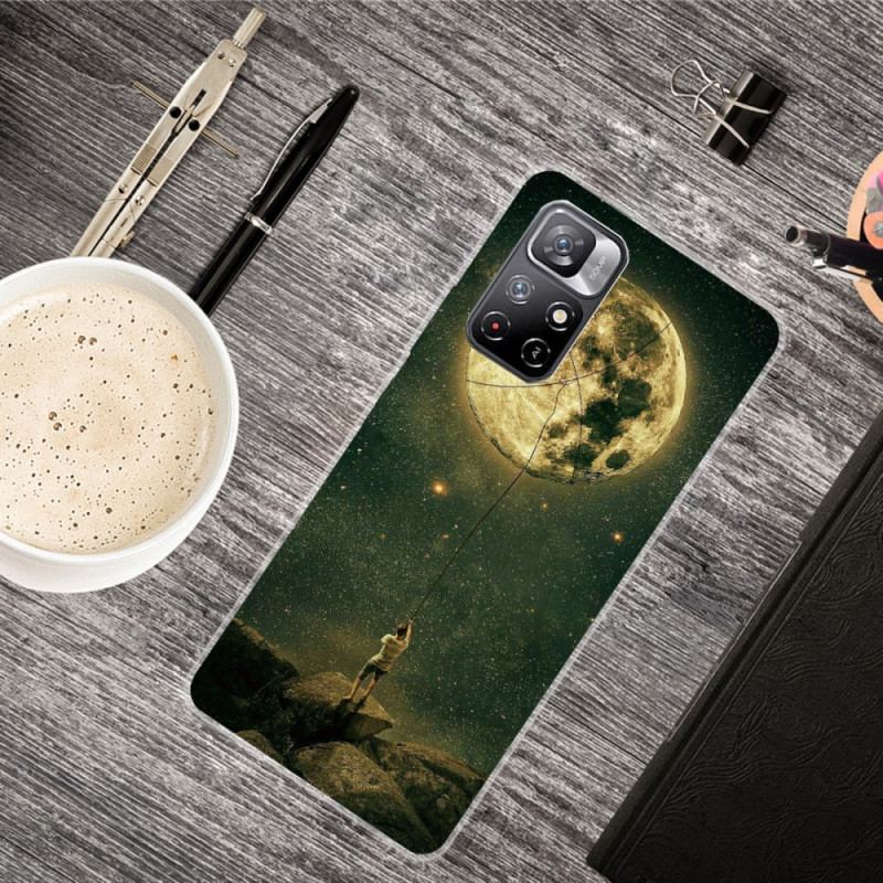 Capa Para Xiaomi Redmi Note 11 Pro Plus 5G Homem Da Lua Flexível