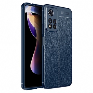 Capa Para Xiaomi Redmi Note 11 Pro Plus 5G Linha Dupla Efeito Couro Litchi