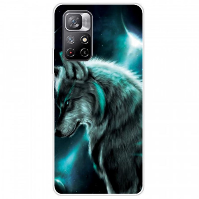 Capa Para Xiaomi Redmi Note 11 Pro Plus 5G Lobo De Silicone