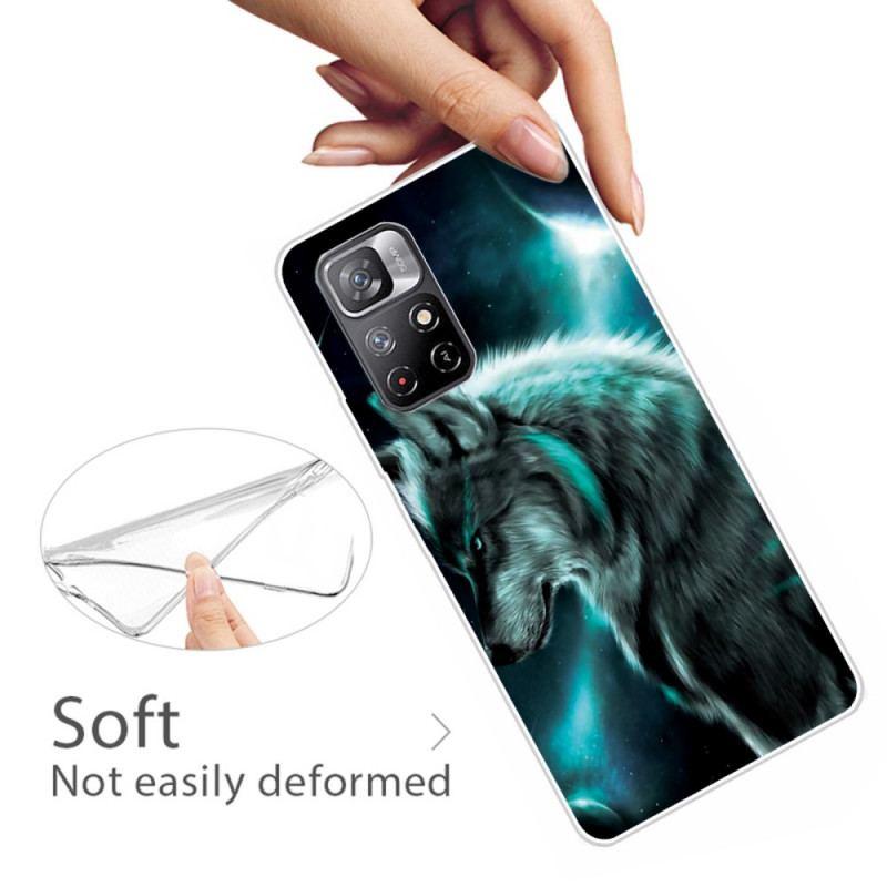 Capa Para Xiaomi Redmi Note 11 Pro Plus 5G Lobo De Silicone