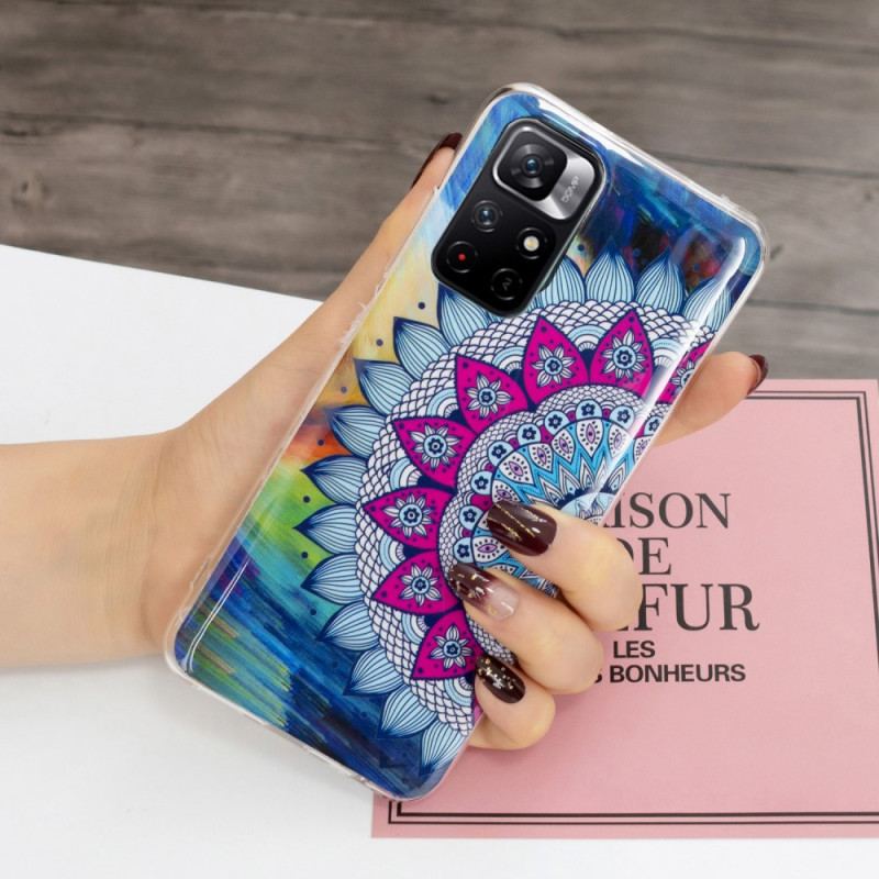 Capa Para Xiaomi Redmi Note 11 Pro Plus 5G Mandala Colorida Fluorescente