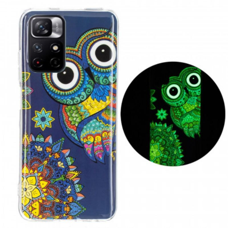 Capa Para Xiaomi Redmi Note 11 Pro Plus 5G Mandala Coruja Fluorescente