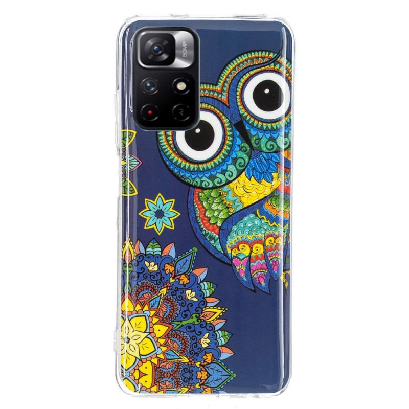 Capa Para Xiaomi Redmi Note 11 Pro Plus 5G Mandala Coruja Fluorescente