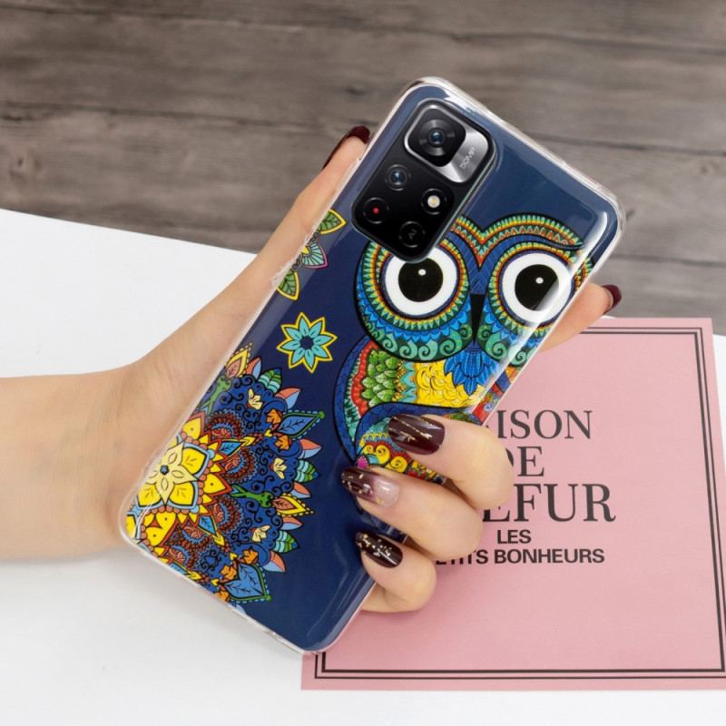 Capa Para Xiaomi Redmi Note 11 Pro Plus 5G Mandala Coruja Fluorescente