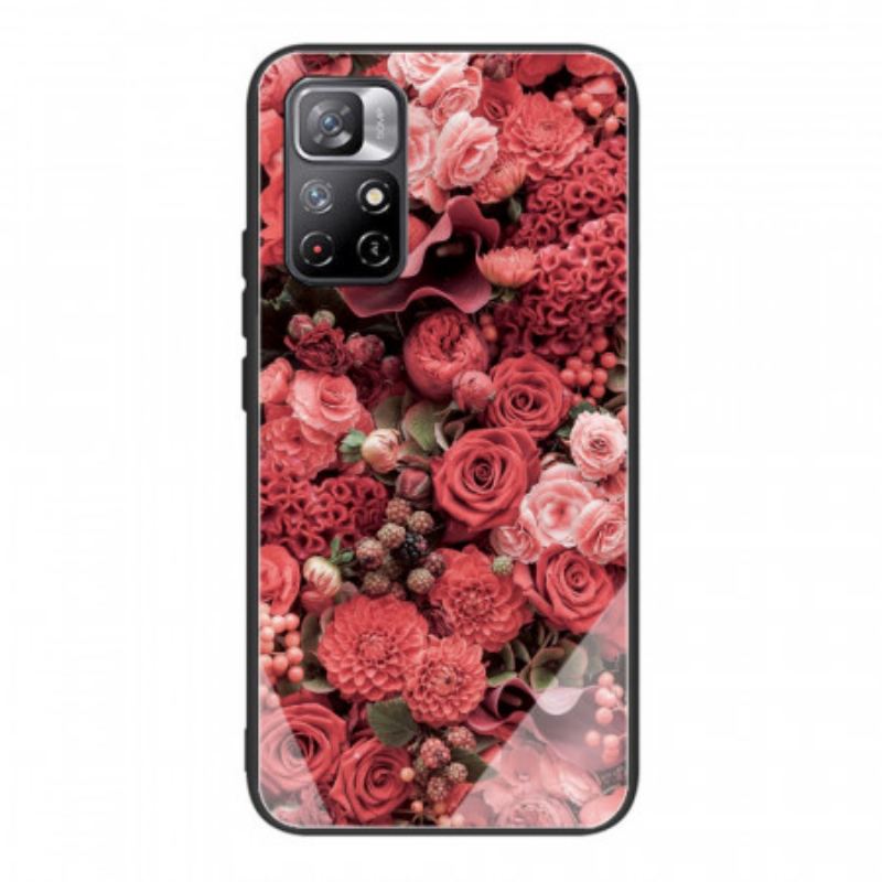 Capa Para Xiaomi Redmi Note 11 Pro Plus 5G Rose Flowers Vidro Temperado