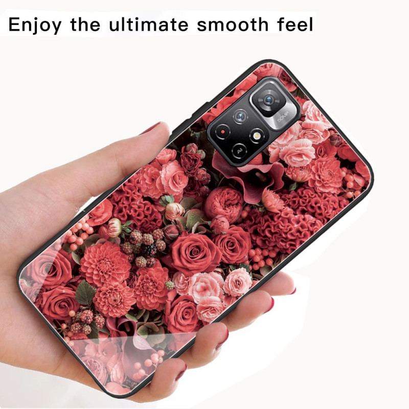 Capa Para Xiaomi Redmi Note 11 Pro Plus 5G Rose Flowers Vidro Temperado