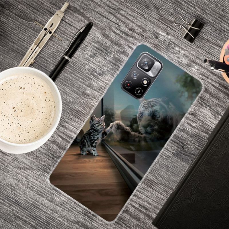 Capa Para Xiaomi Redmi Note 11 Pro Plus 5G Silicone Sonho Felino