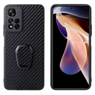 Capa Para Xiaomi Redmi Note 11 Pro Plus 5G Suporte De Anel De Fibra De Carbono