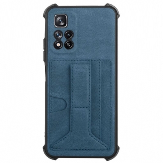 Capa Para Xiaomi Redmi Note 11 Pro Plus 5G Suporte De Couro E Porta-cartões