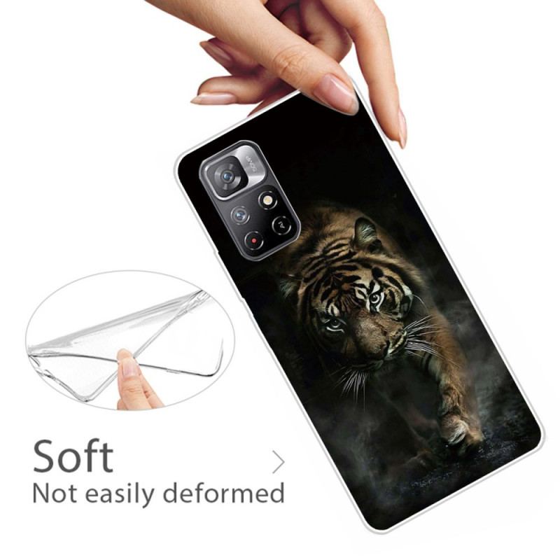 Capa Para Xiaomi Redmi Note 11 Pro Plus 5G Tigre Flexível