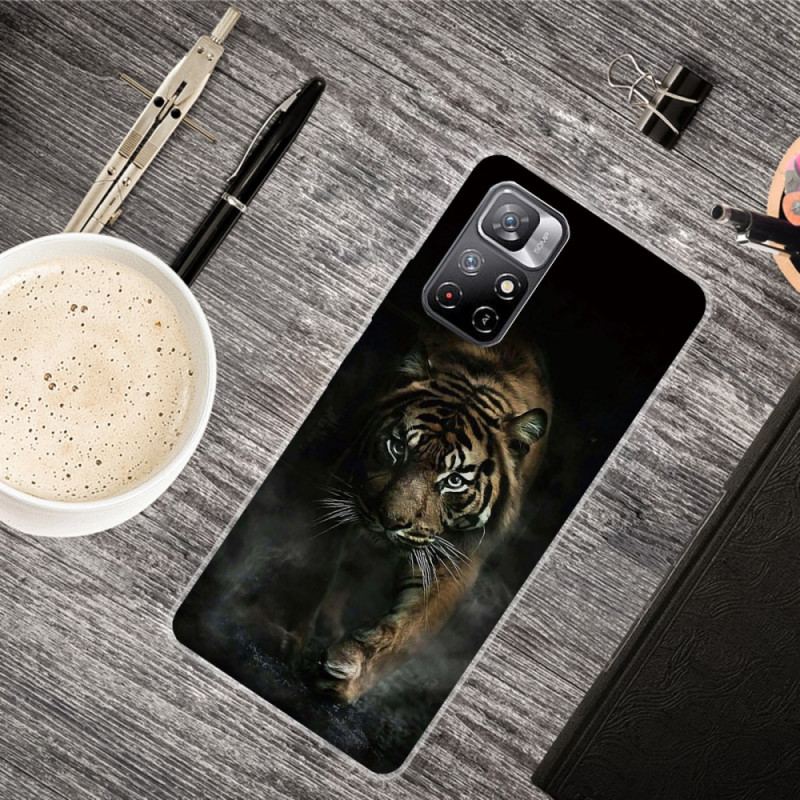 Capa Para Xiaomi Redmi Note 11 Pro Plus 5G Tigre Flexível