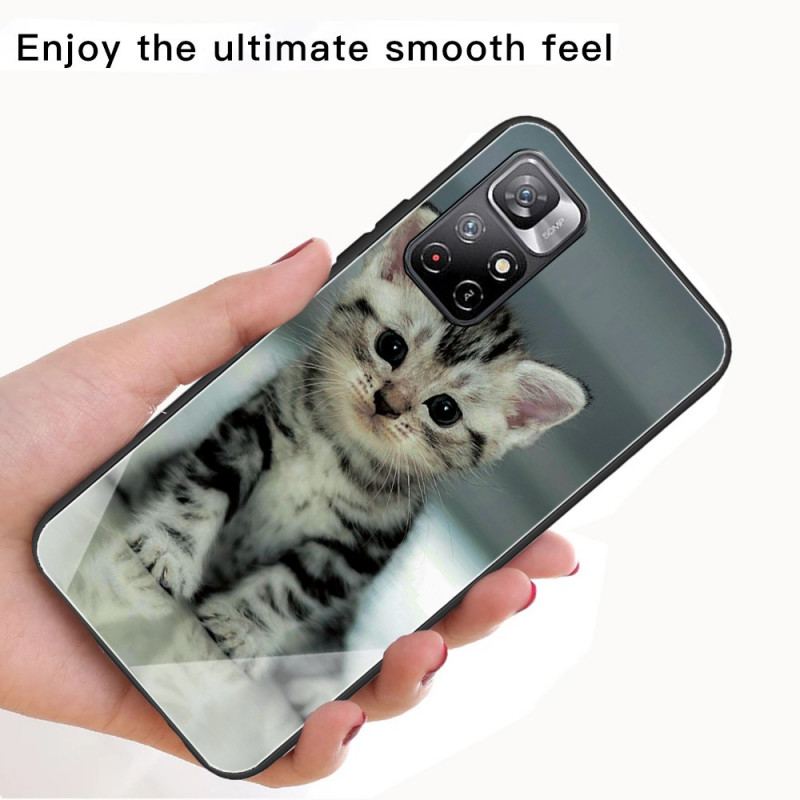 Capa Para Xiaomi Redmi Note 11 Pro Plus 5G Vidro Temperado Gatinho