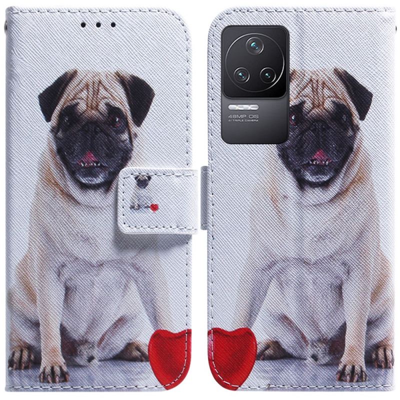 Capa Folio Para Poco F4 Cachorro Pug