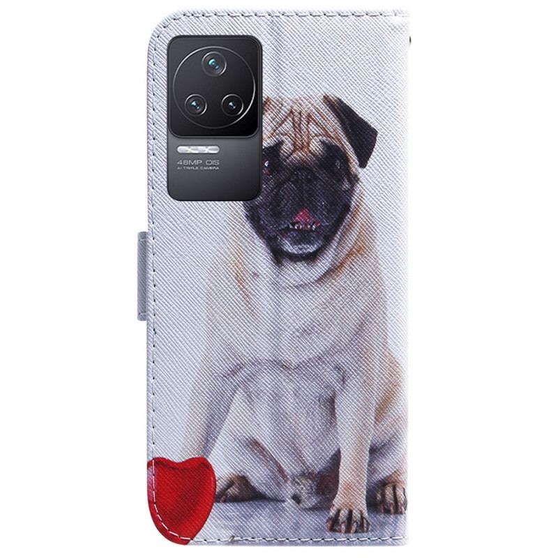 Capa Folio Para Poco F4 Cachorro Pug