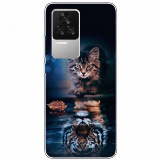 Capa Para Poco F4 Gato E Tigre De Silicone