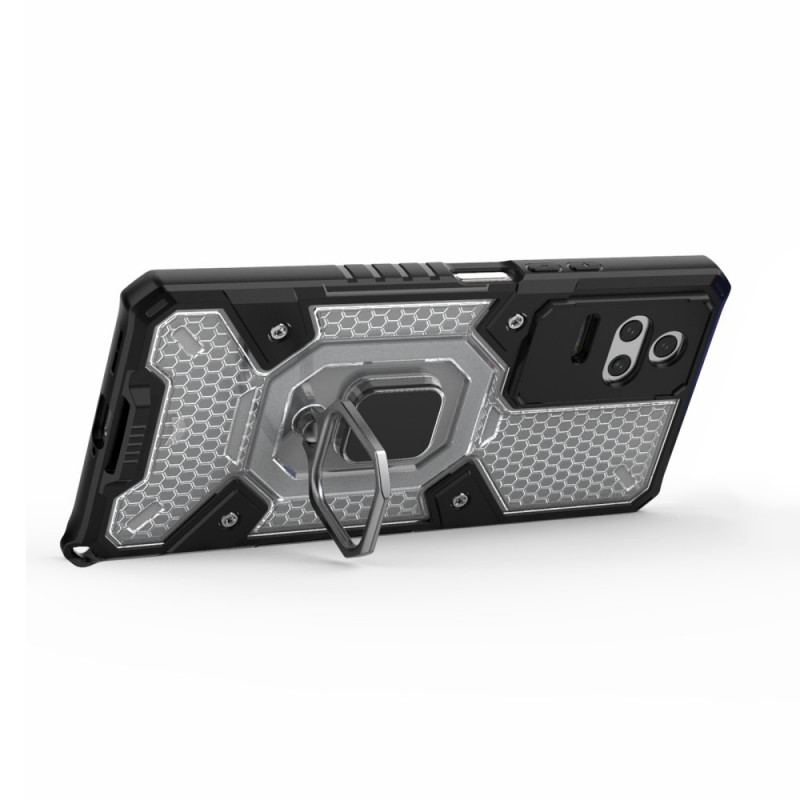 Capa Para Poco F4 Honeycomb Com Suporte De Anel