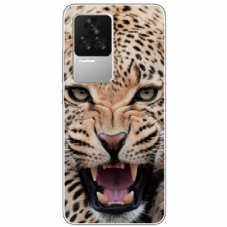 Capa Para Poco F4 Leopardo De Silicone