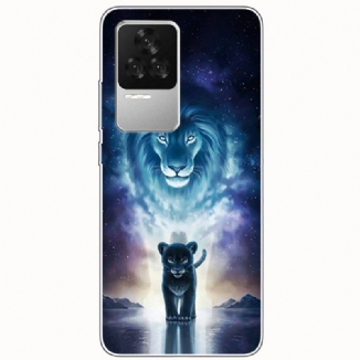 Capa Para Poco F4 Silicone Sonho Felino