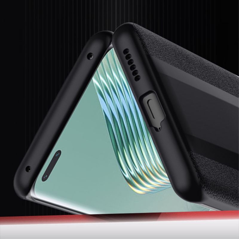 Capa Para Honor Magic 5 Pro Elegância Em Couro Genuíno