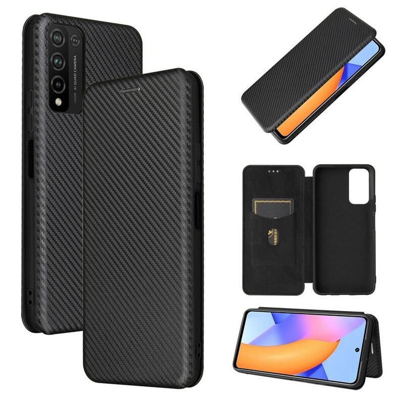 Capa De Celular Para Honor 10X Lite Flip Fibra De Carbono