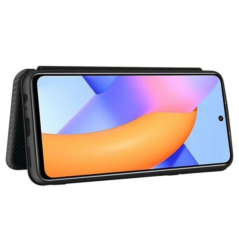 Capa De Celular Para Honor 10X Lite Flip Fibra De Carbono