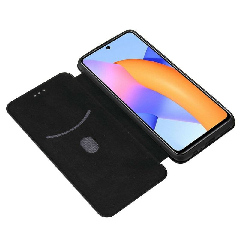 Capa De Celular Para Honor 10X Lite Flip Fibra De Carbono